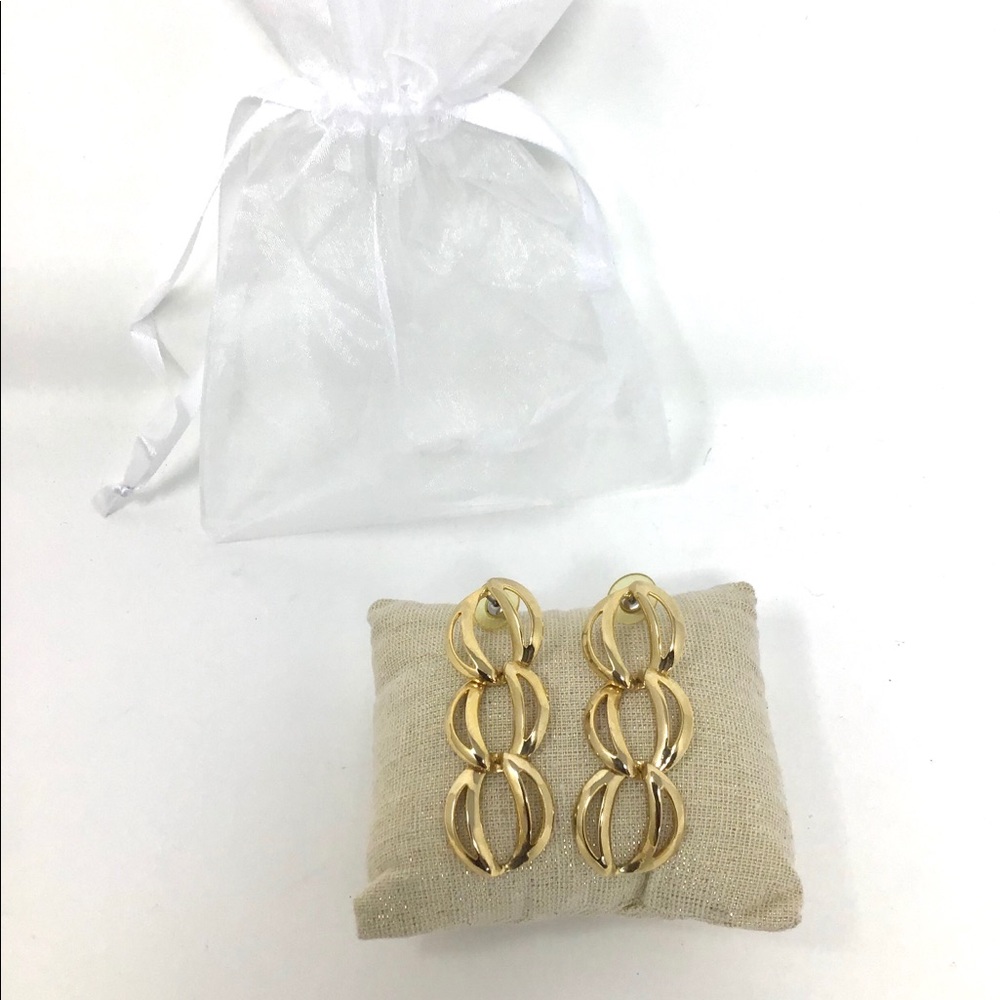 DANGLING GOLD EAR RINGS - Picture 3 of 8
